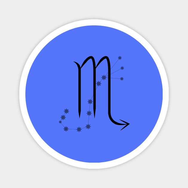 Scorpio - Zodiac Sign Symbol and Constellation Magnet by Red Fody